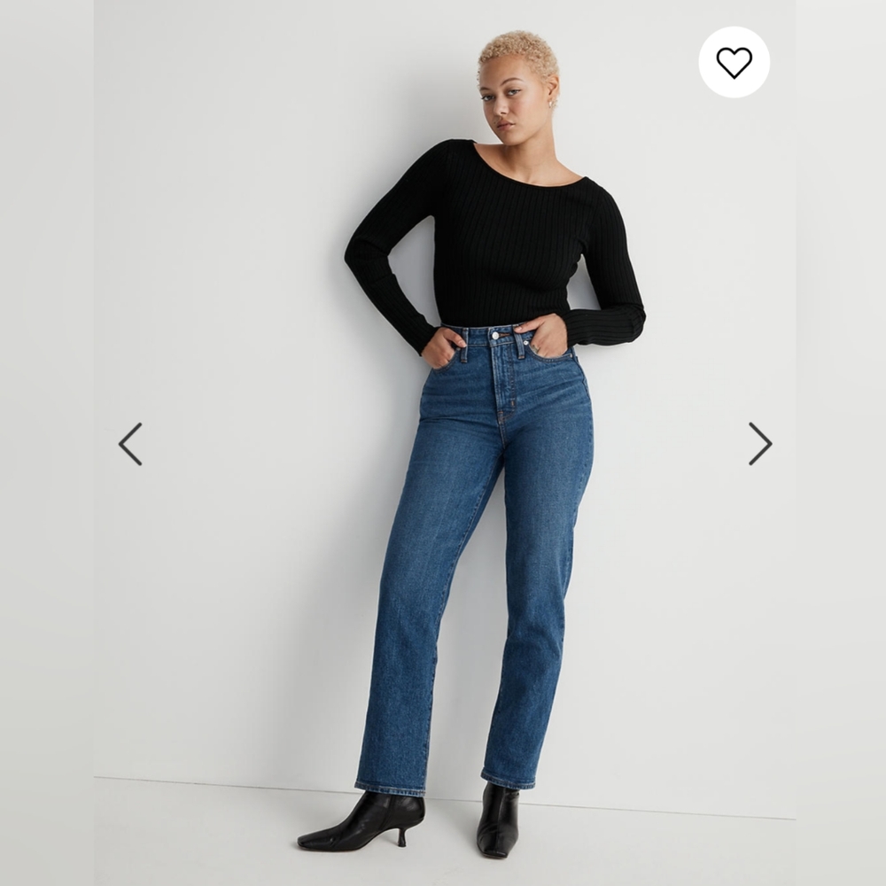 NWT Madewell Curvy Perfect Vintage Straight Jeans